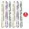 72 Pack Bulk Mardi Gras Coin Bead Necklaces Asst gold, green, purple